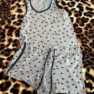 Lucky Brand Gray Starry Pajama Set